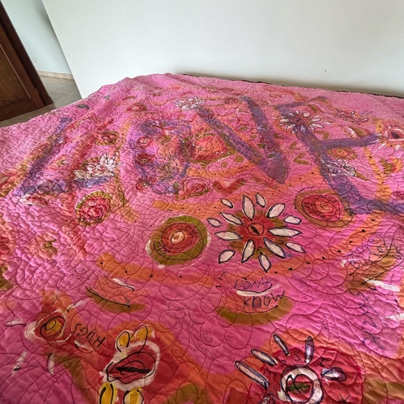 Hand made butterfly quilt including butterflies heirloom quality reversible - Picture 4 of 16